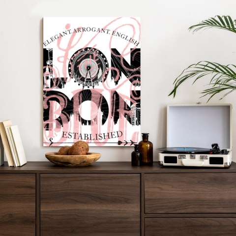 Plakat Londyn Typografia Na Białym Tle