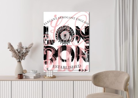 Plakat Londyn Typografia Na Białym Tle