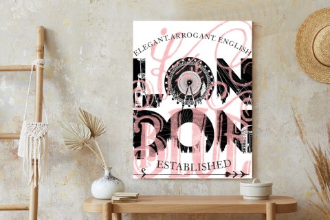 Plakat Londyn Typografia Na Białym Tle