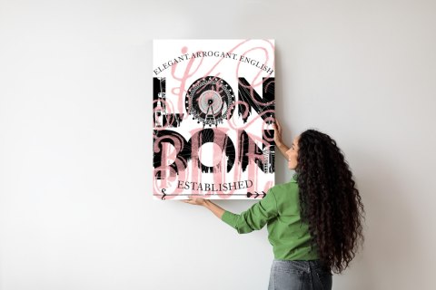 Plakat Londyn Typografia Na Białym Tle