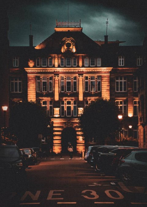 Plakat Oświetlona Architektura W Rzymie Nocą
