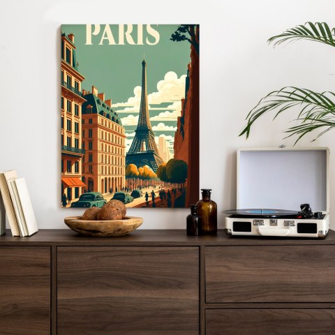 Plakat Retro Pocztówka Z Paryża