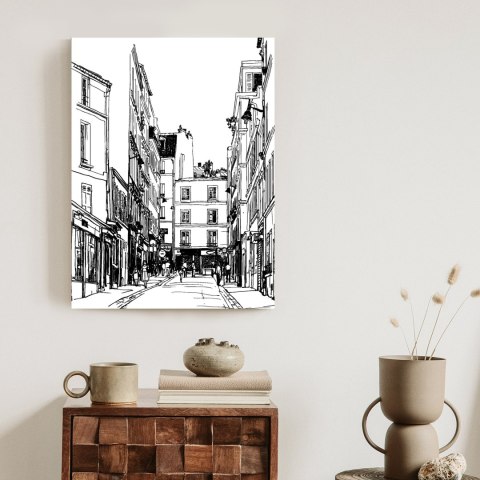 Plakat Uliczka Przy Montmartre W Paryżu - Szkic