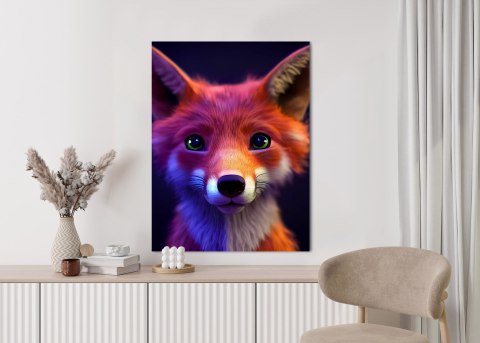 Plakat Animated Of A Cute Fox Cartoon