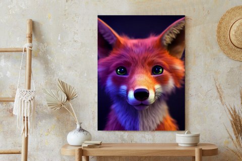 Plakat Animated Of A Cute Fox Cartoon