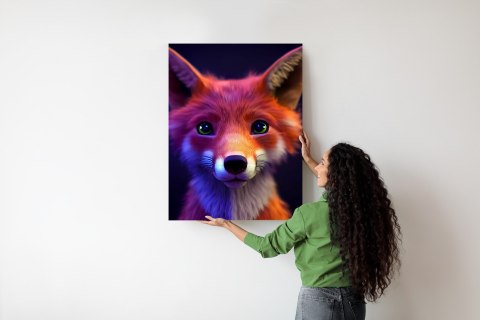 Plakat Animated Of A Cute Fox Cartoon