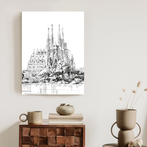 Plakat Bazylika Sagrada Familia Szkic
