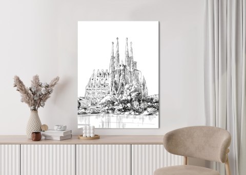 Plakat Bazylika Sagrada Familia Szkic