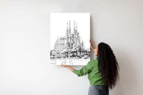 Plakat Bazylika Sagrada Familia Szkic