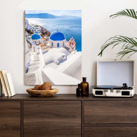 Plakat Biało Niebieska Architektura Miasteczka Oia