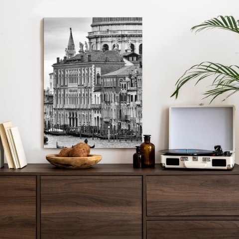 Plakat Czarno Biała Gondola Na Canale Grande