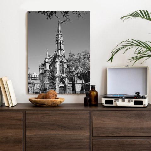 Plakat Czarno Biały Kościół W Barcelonie