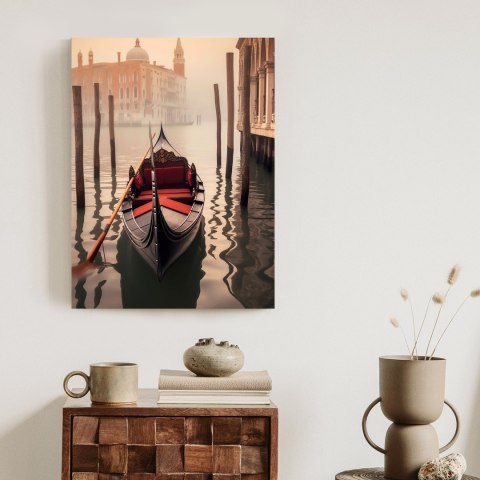 Plakat Gondola Na Tle Weneckiego Krajobrazu