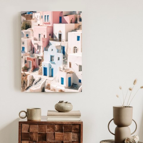 Plakat Kolorowa Grecka Architektura