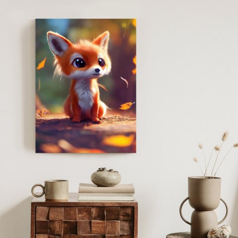 Plakat Lisek W Jesiennym Lesie