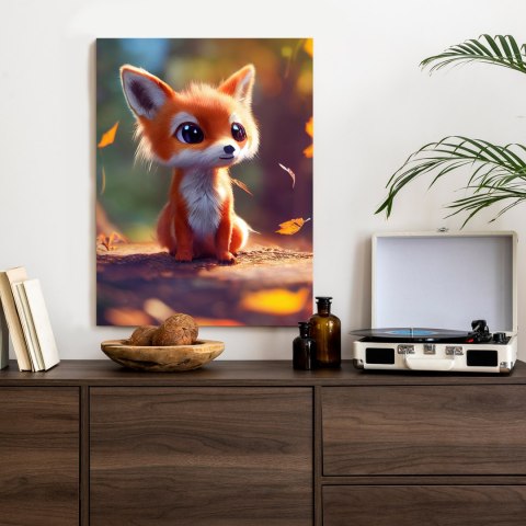 Plakat Lisek W Jesiennym Lesie