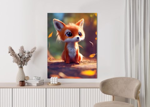 Plakat Lisek W Jesiennym Lesie