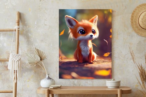 Plakat Lisek W Jesiennym Lesie