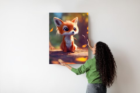 Plakat Lisek W Jesiennym Lesie