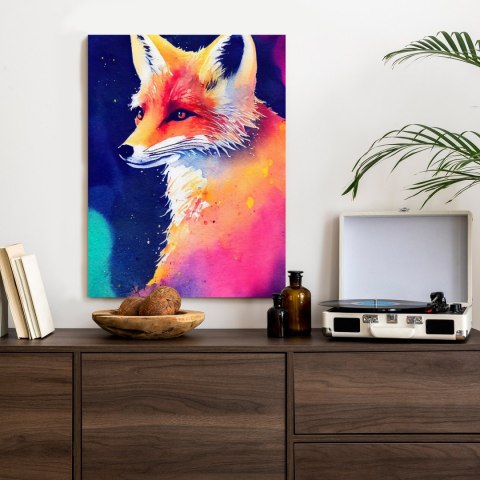Plakat Portrait Of Wild Fox Watercolor, Wallpaper Painting, Animal