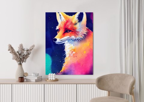Plakat Portrait Of Wild Fox Watercolor, Wallpaper Painting, Animal