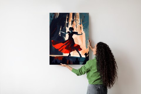 Plakat Tancerka Flamenco W Barcelonie