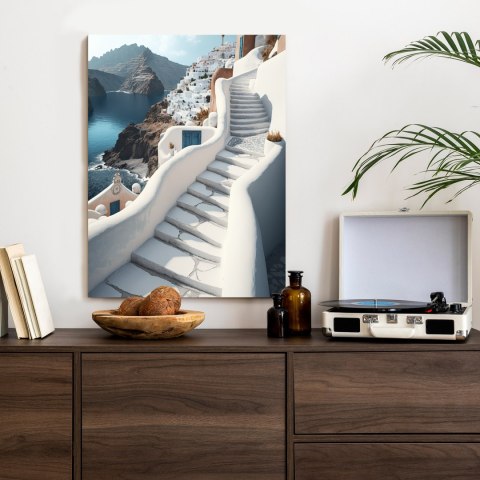 Plakat Urocza Grecka Architektura Na Santorini