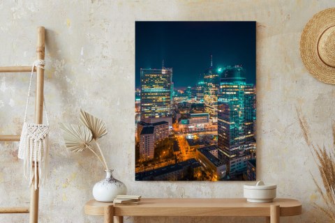 Plakat Warszawa Nocą Z Lotu Ptaka