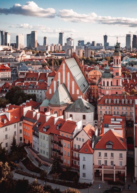 Plakat Widok Z Góry Na Stare Miasto W Warszawie