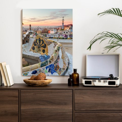 Plakat Wschód Słońca Widziany Z Park Guell W Barcelonie
