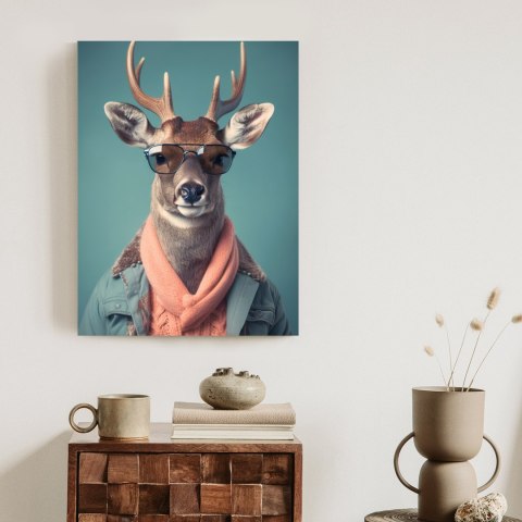 Plakat Jeleń W Modnym Stroju