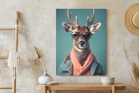 Plakat Jeleń W Modnym Stroju