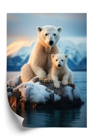Plakat Misie Polarne Na Lodzie