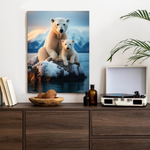 Plakat Misie Polarne Na Lodzie