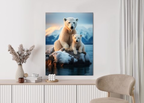 Plakat Misie Polarne Na Lodzie