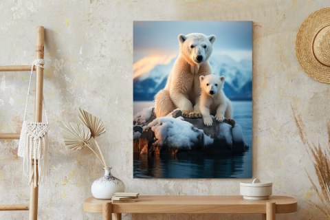 Plakat Misie Polarne Na Lodzie