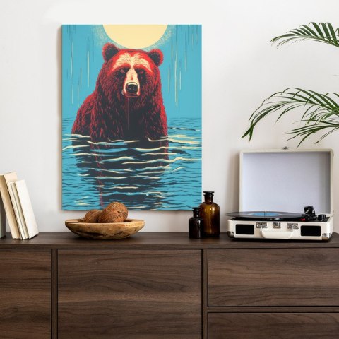 Plakat Niedźwiedź Brunatny W Wodzie