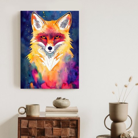 Plakat Portrait Of Wild Fox Watercolor, Wallpaper Painting, Animal