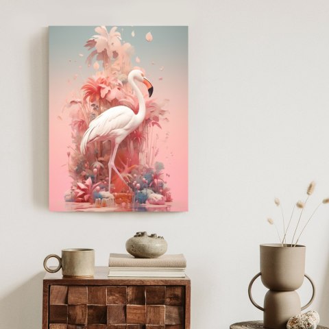 Plakat Surrealistyczna Ilustracja Z Flamingiem