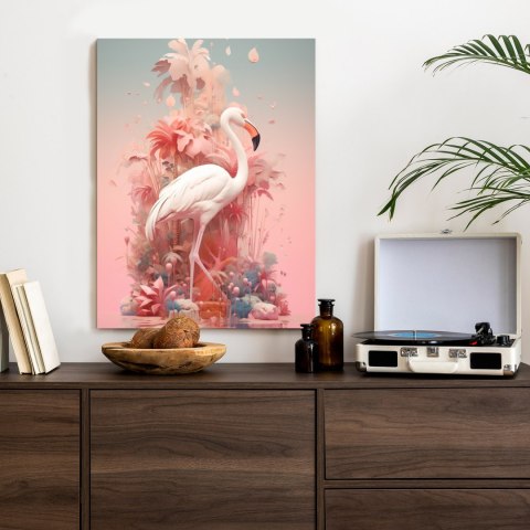 Plakat Surrealistyczna Ilustracja Z Flamingiem