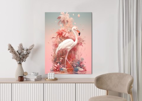 Plakat Surrealistyczna Ilustracja Z Flamingiem