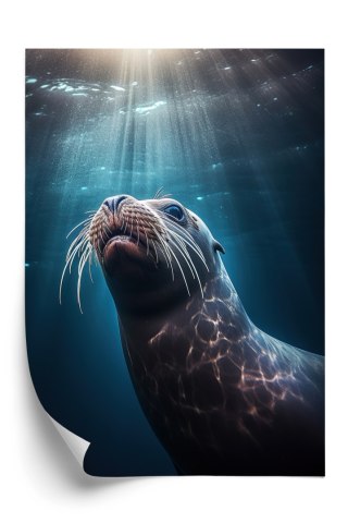 Plakat Foka W Głębi Oceanu