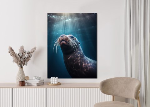 Plakat Foka W Głębi Oceanu