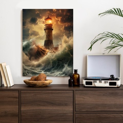 Plakat Latarnia Morska Podczas Sztormu