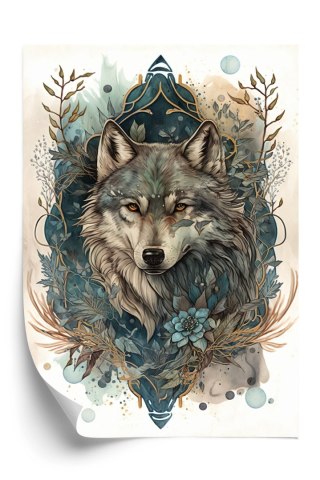 Plakat Ornament Z Wilkiem