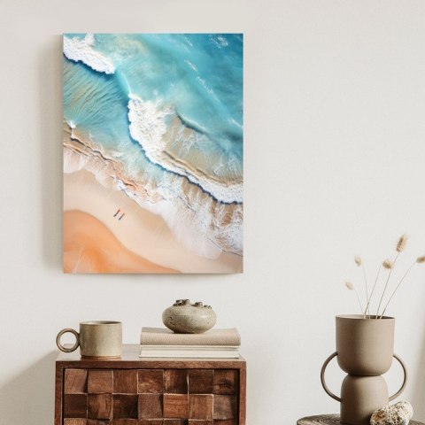 Plakat Widok Z Lotu Ptaka Na Tropikalną Plażę I Morze