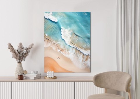 Plakat Widok Z Lotu Ptaka Na Tropikalną Plażę I Morze