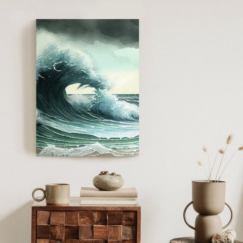 Plakat Załamująca Się Fala Oceanu