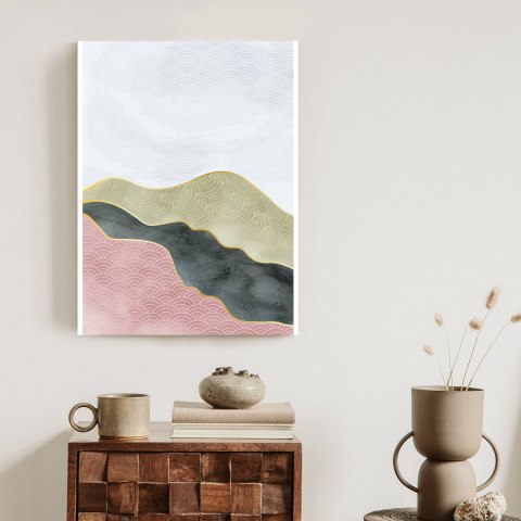 Plakat Abstrakcyjny Geometryczny Krajobraz Górski