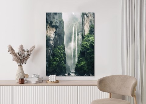 Plakat Chiński Krajobraz Natury Z Wodospadem